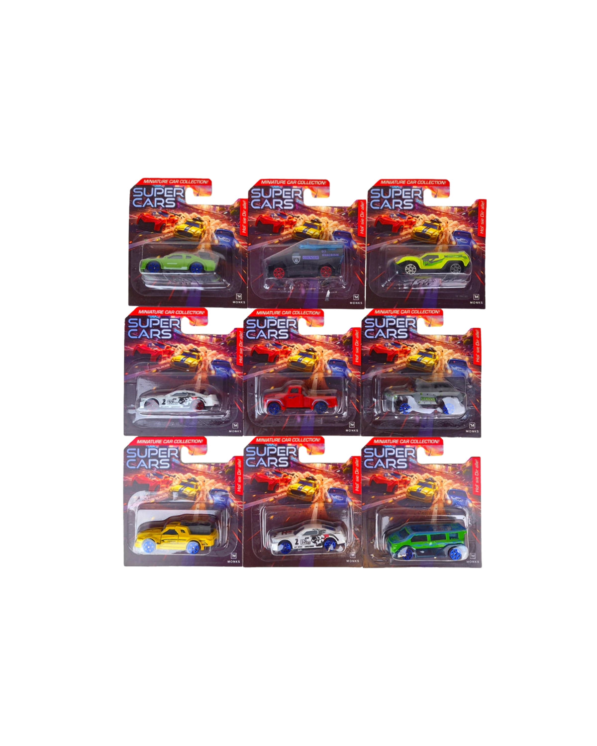 Monks Diecast Biler – 12 x 11 cm