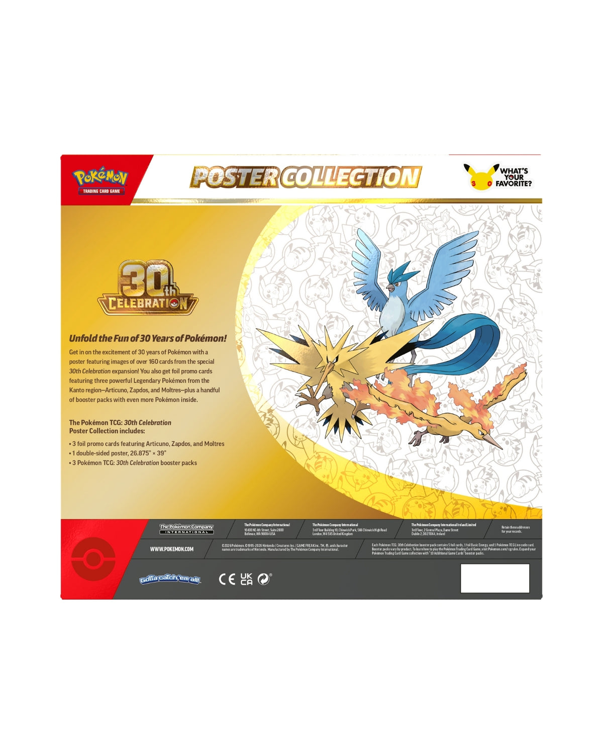 Pokemon Poster Collection 30th - MAX 1 stk pr kunde