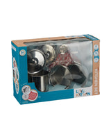 Køkken legesæt i stål - 9 dele