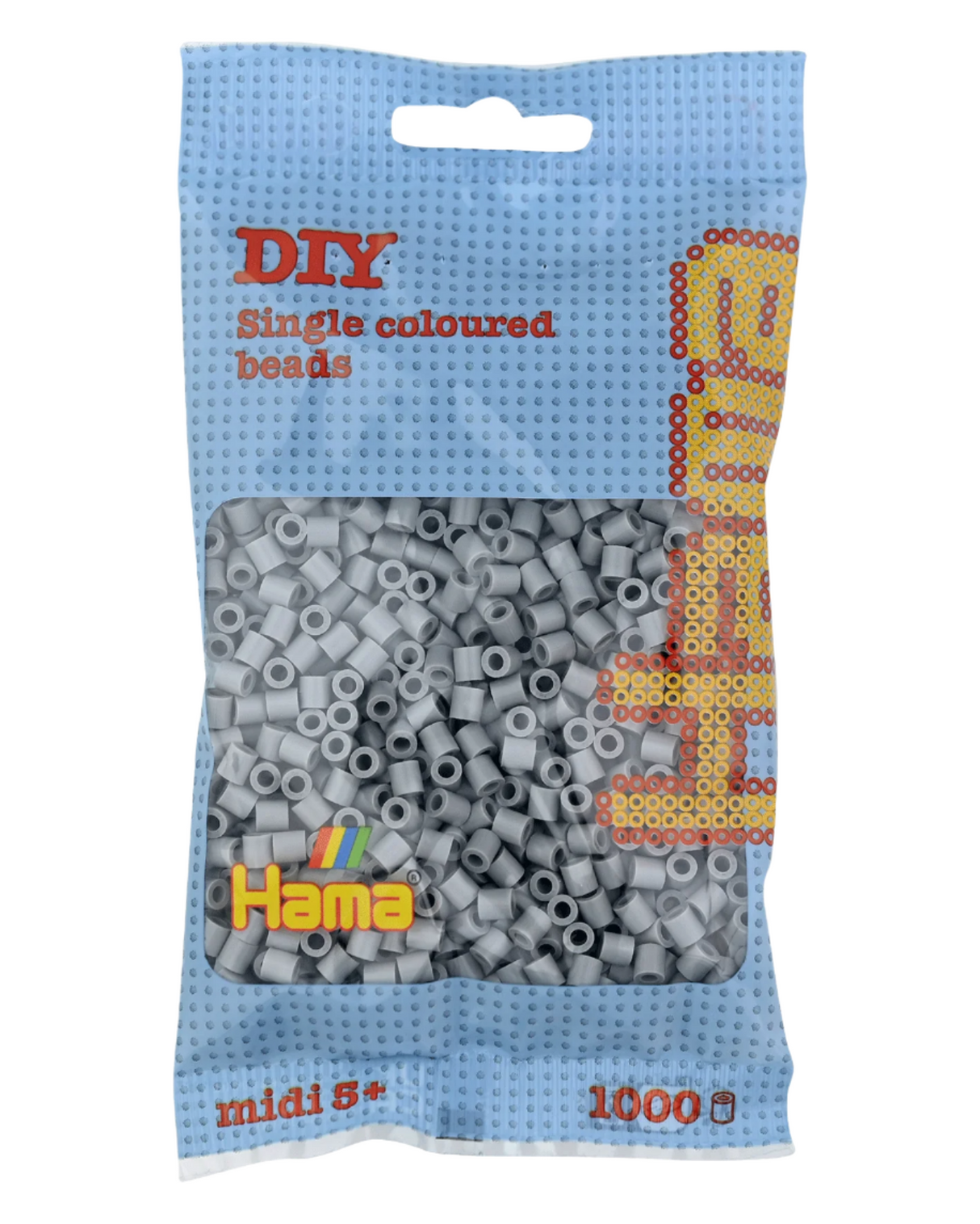 Hama beads 1000 pcs - 207-17 gray