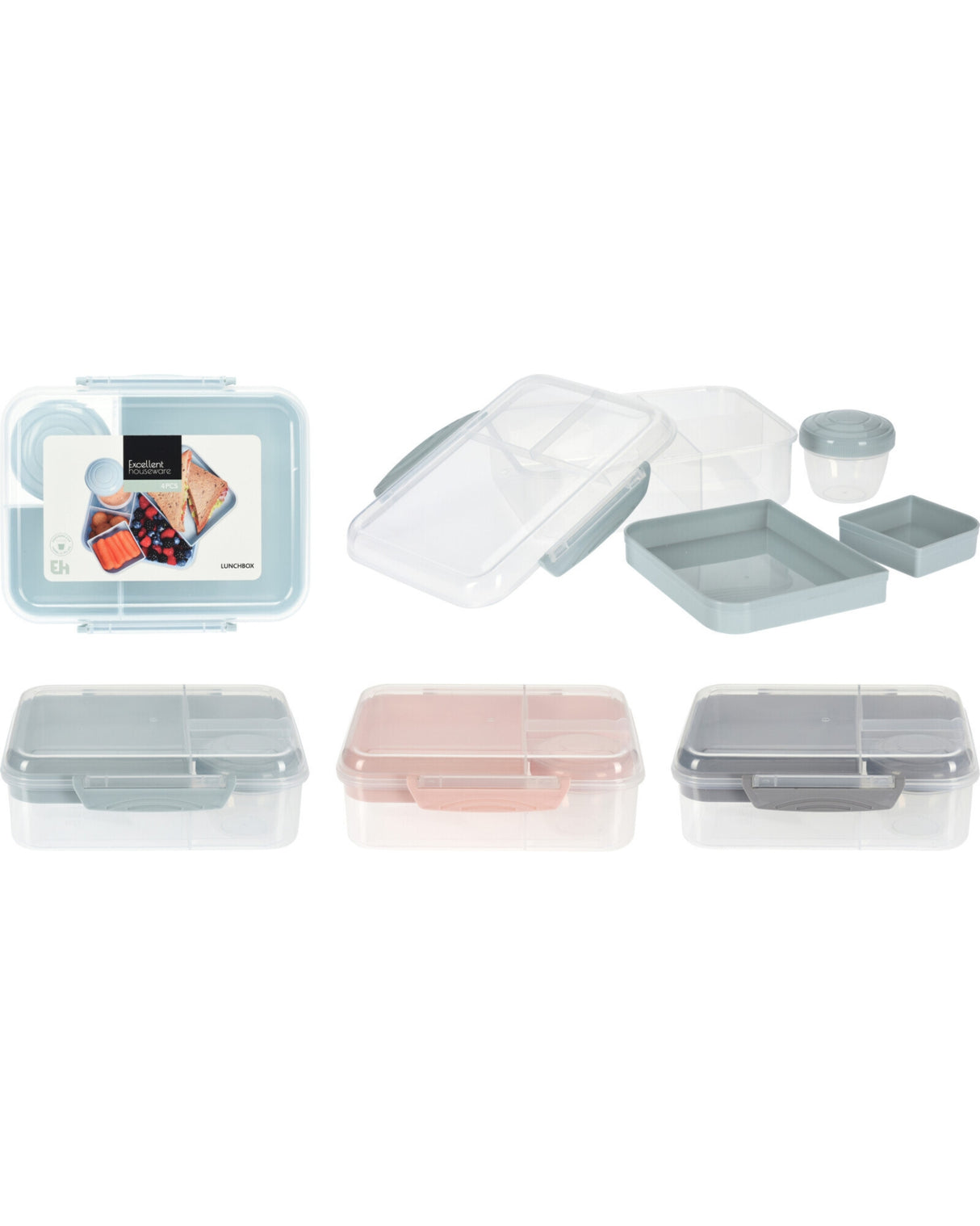 Madkasse med rum adskiller og lille ekstra boks