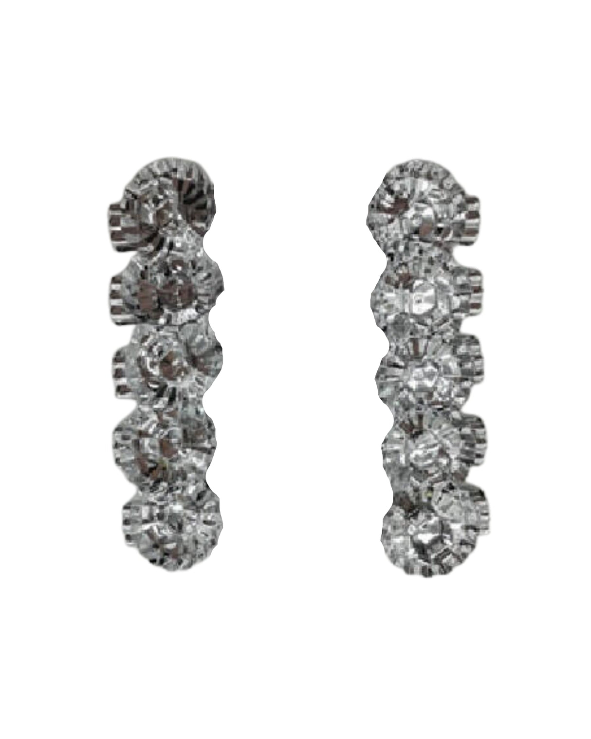 Lysholder til juletræ med klips 10stk 4cm - Sølv