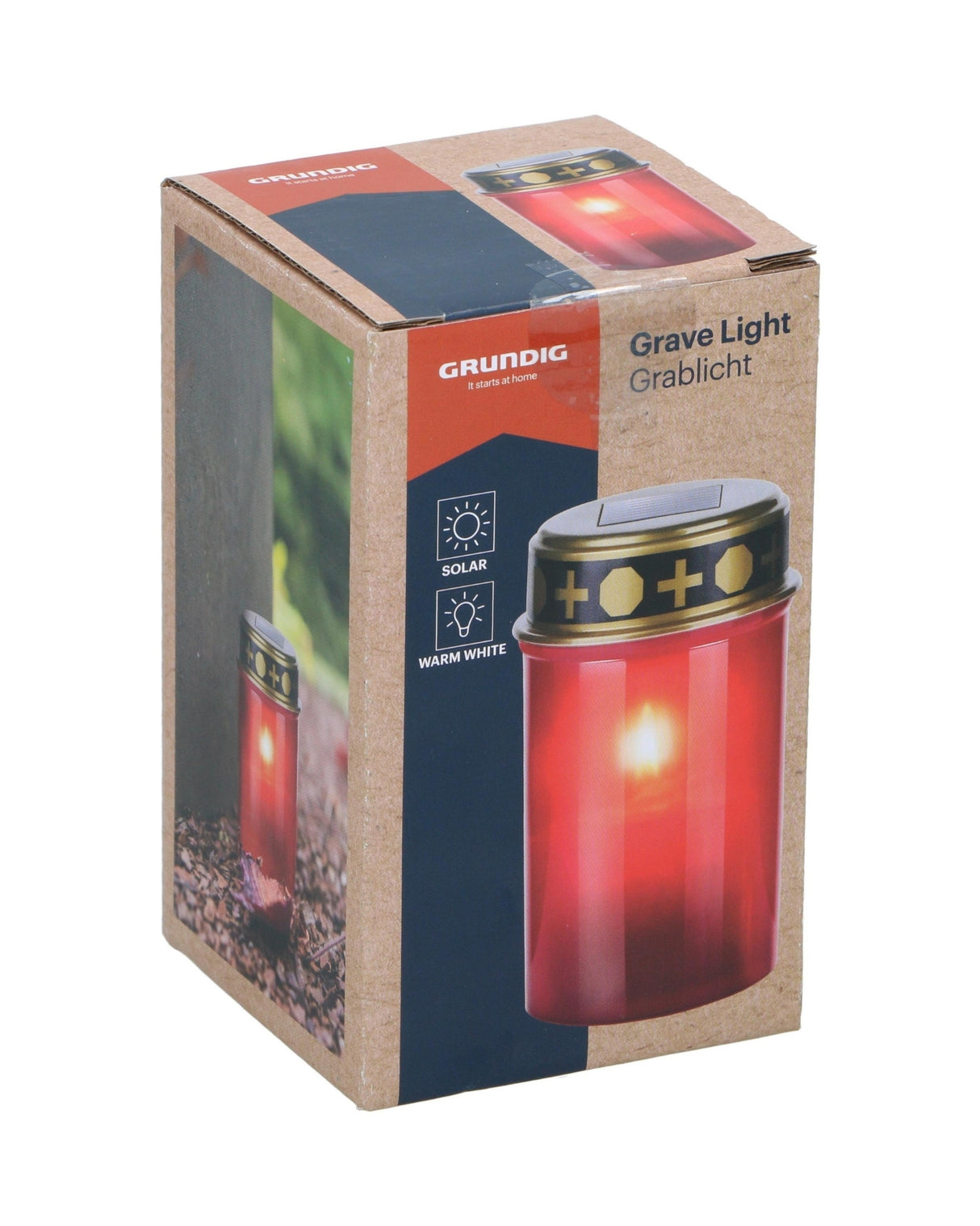 Lys med solcelle Ø6.8x12 LED - Rød