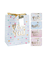 Gavepose Medium 23 x 18 x 10 cm – Guldprægning &amp; ballontryk