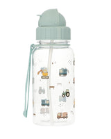 Trucks/Tractors drinking bottle with straw