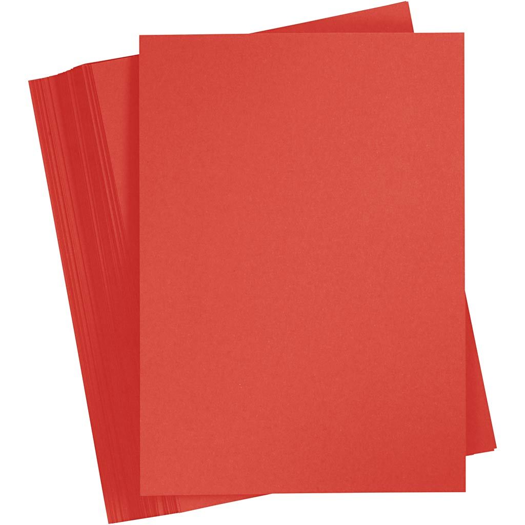 Karton A4 210x297 mm 180 gram - Rød - 1 ark