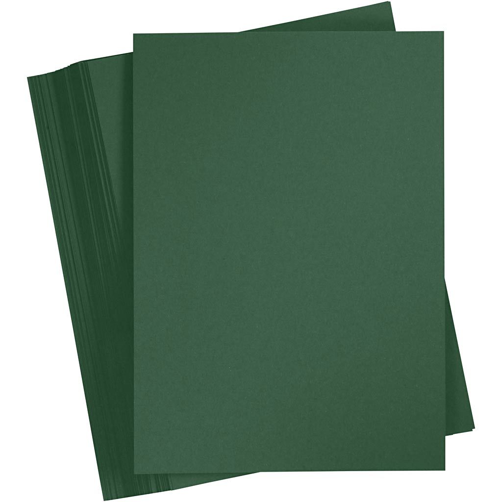 Karton A4 210x297 mm 180 gram - Mørk grøn - 1 ark