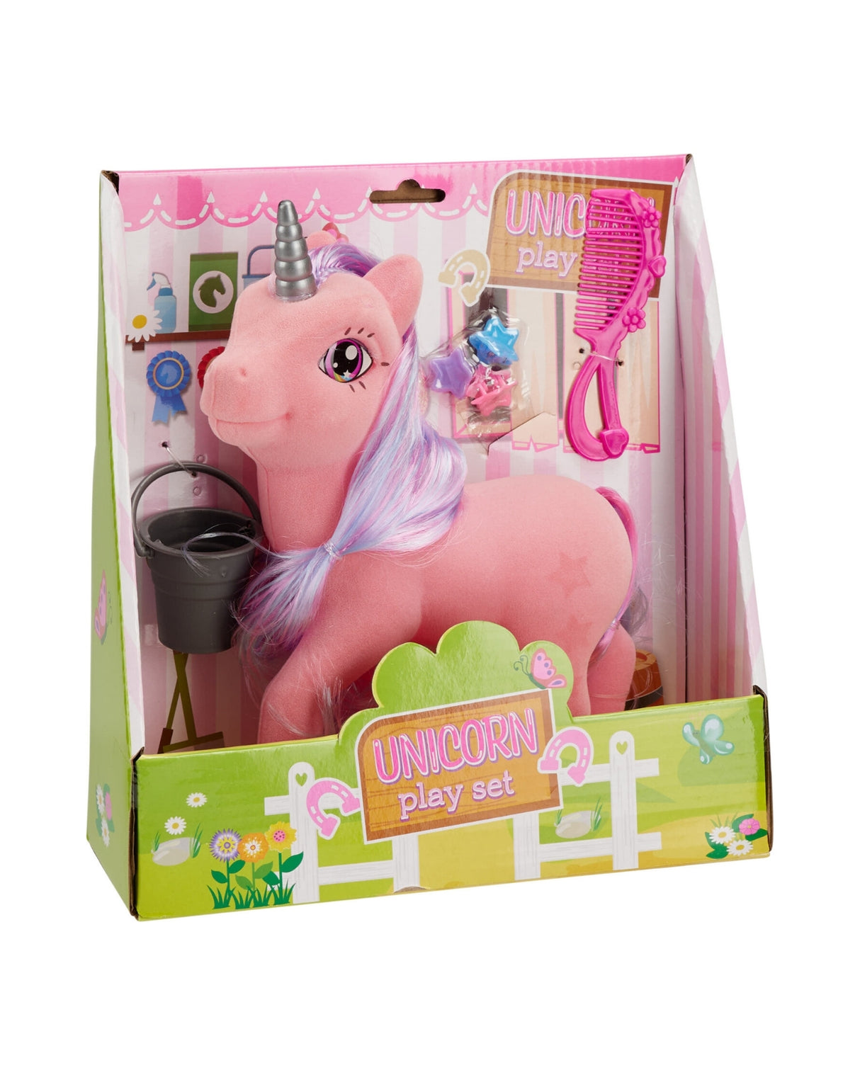 Hest med kam og 3 hårdklips