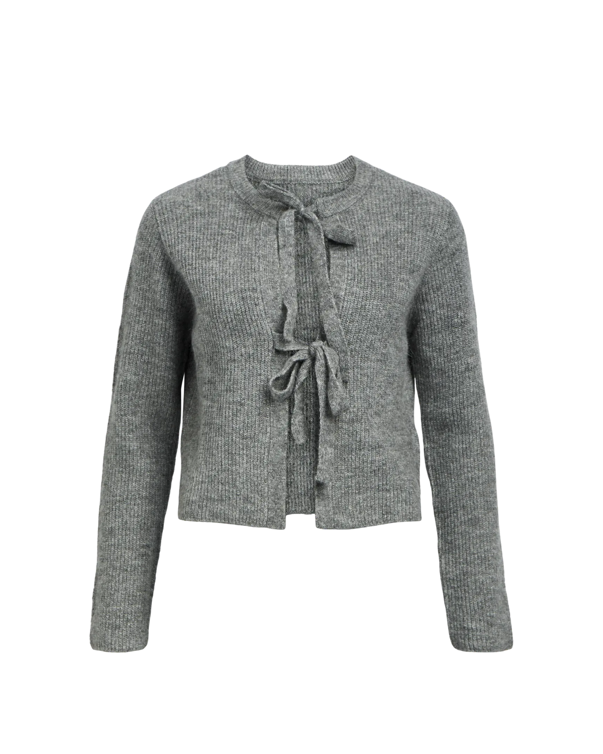 Grå - medium grey - Strik cardigan - Object - 23043185