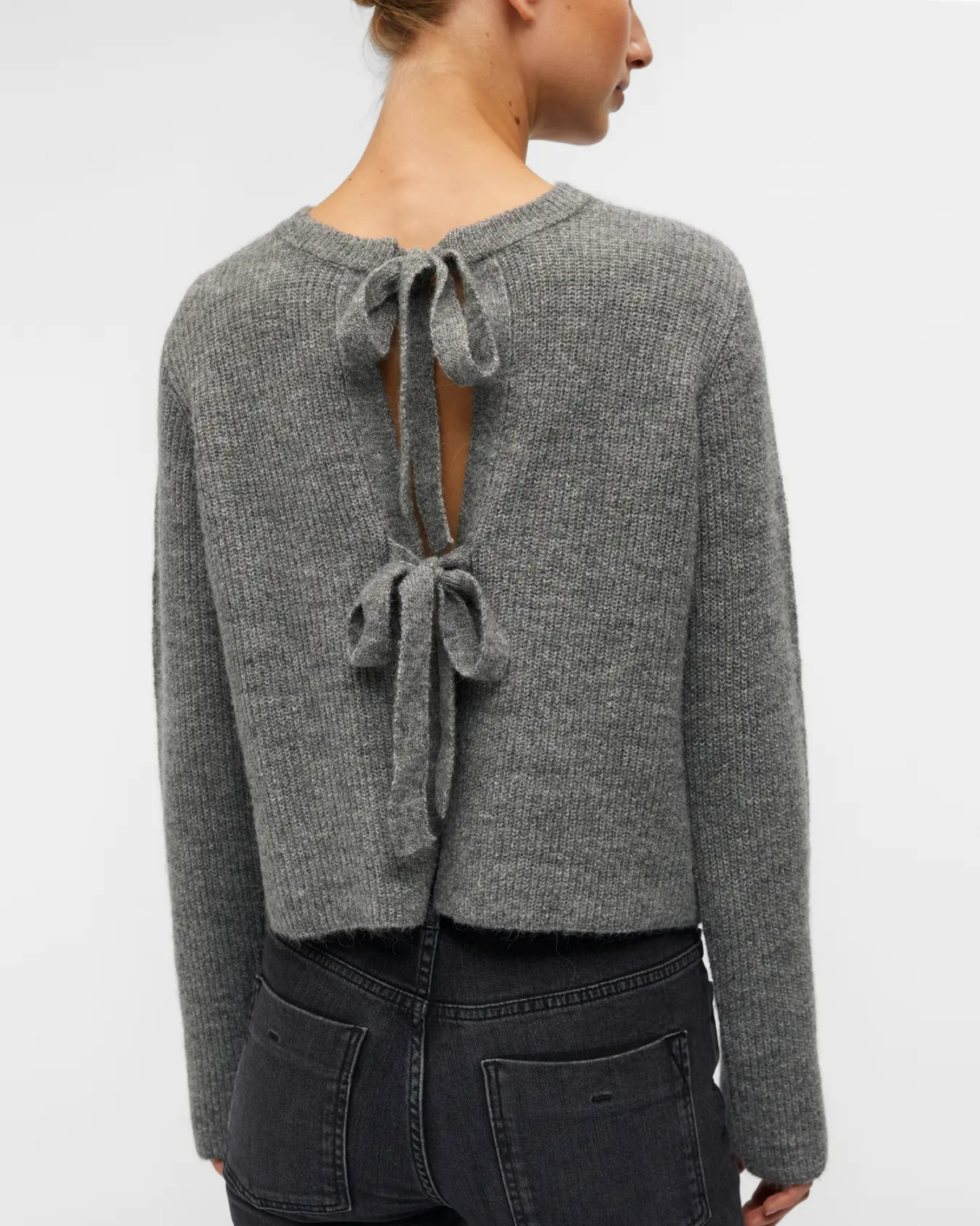 Grå - medium grey - Strik cardigan - Object - 23043185