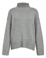 Grå - medium grey - Object - striktrøje - Uld - Cashmere - 23044659