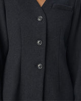 Gray - dark gray melange - Object - blazer jacket - 23045258