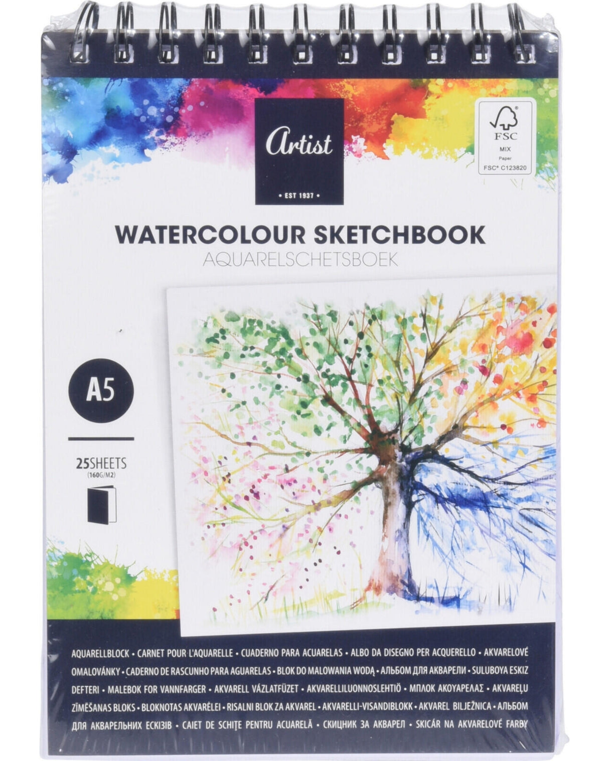 Watercolour pad A5 - 25 sheets / 160g