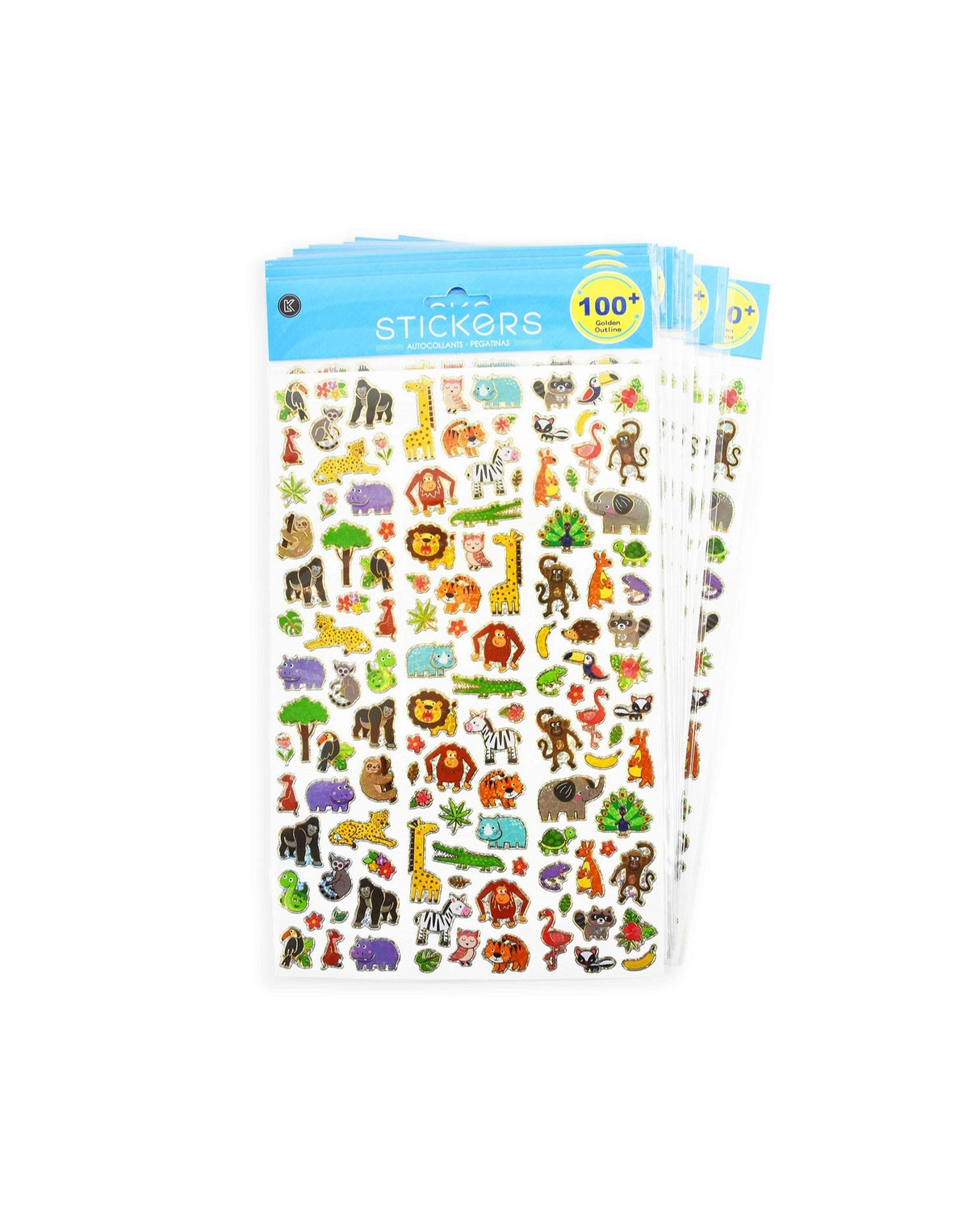 Stickers vilde dyr 1 ark