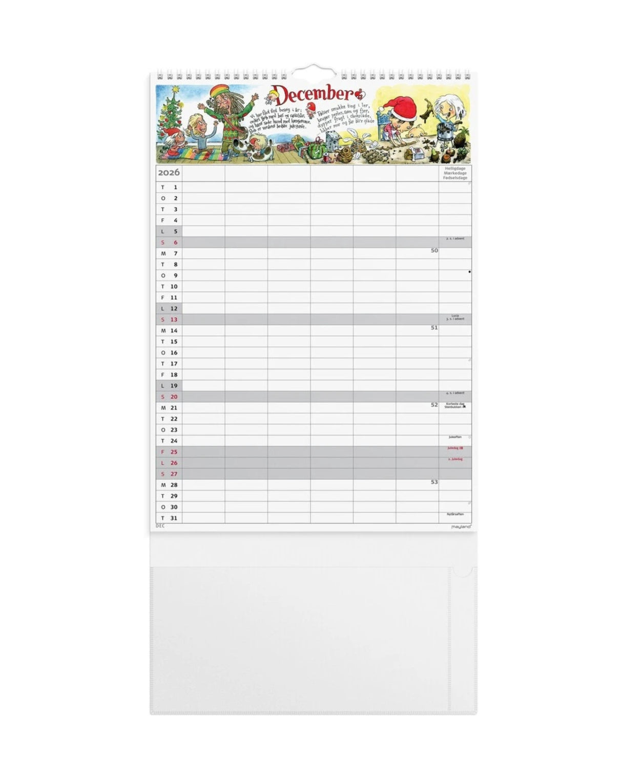 Familiekalender 2026 Otto Dickmeiss & Lilja Scherfig - Fra Mayland