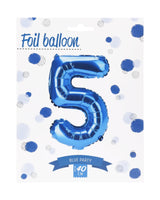Folieballon tal 1 stk i Blå