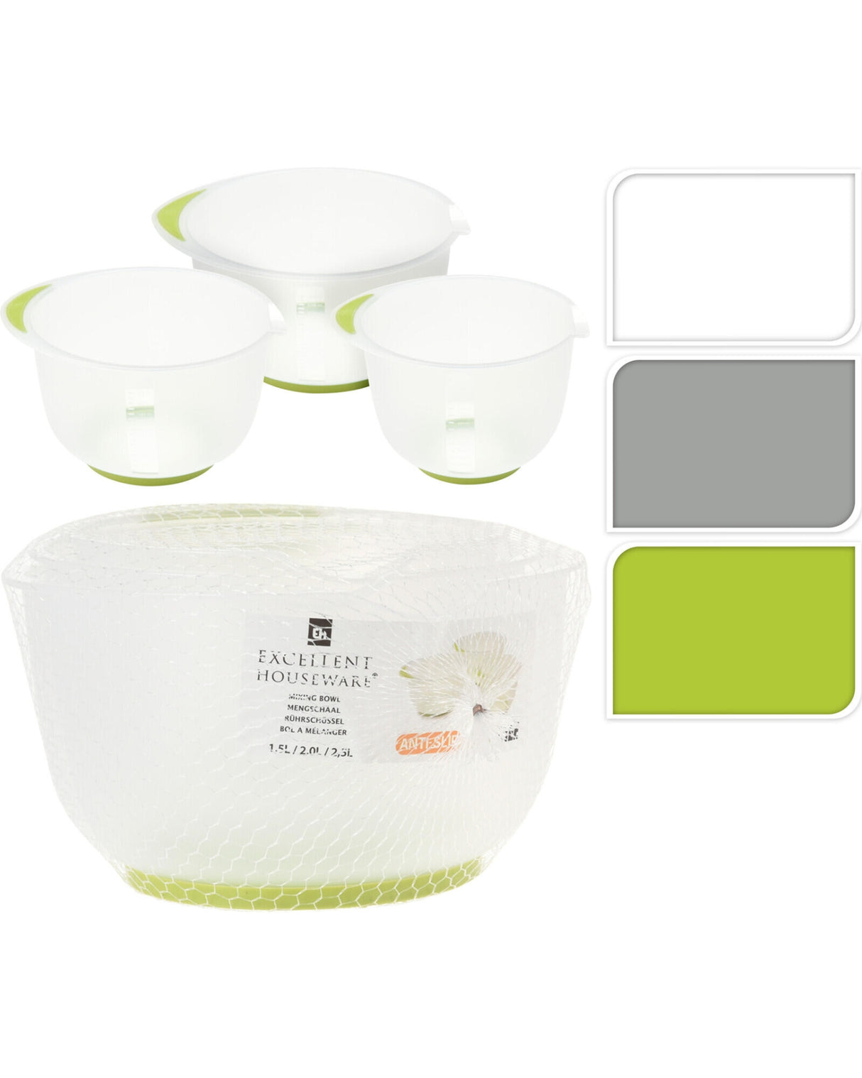 Skåle sæt i plast 3 stk