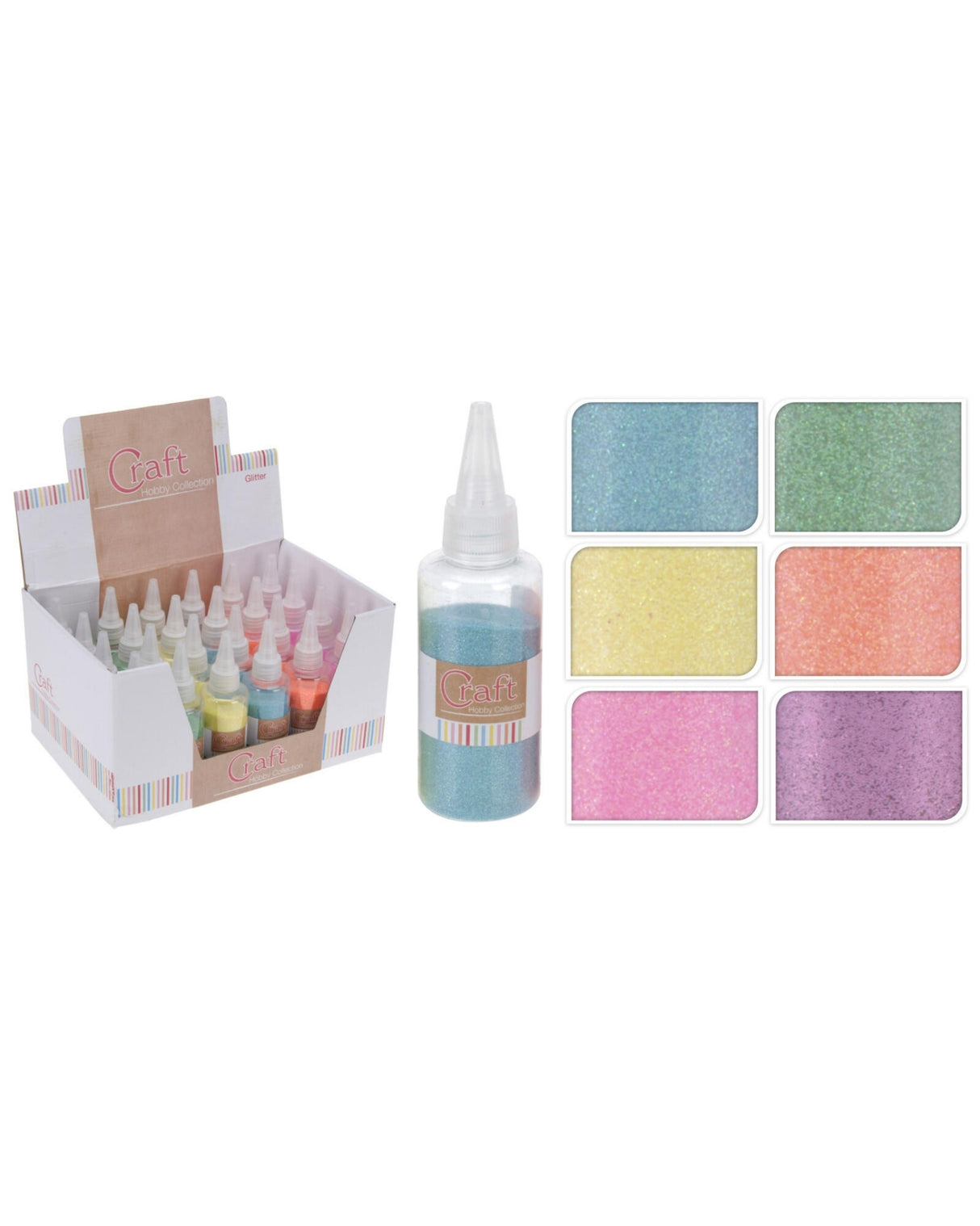 Glitter i flaske 9cm 1 stk