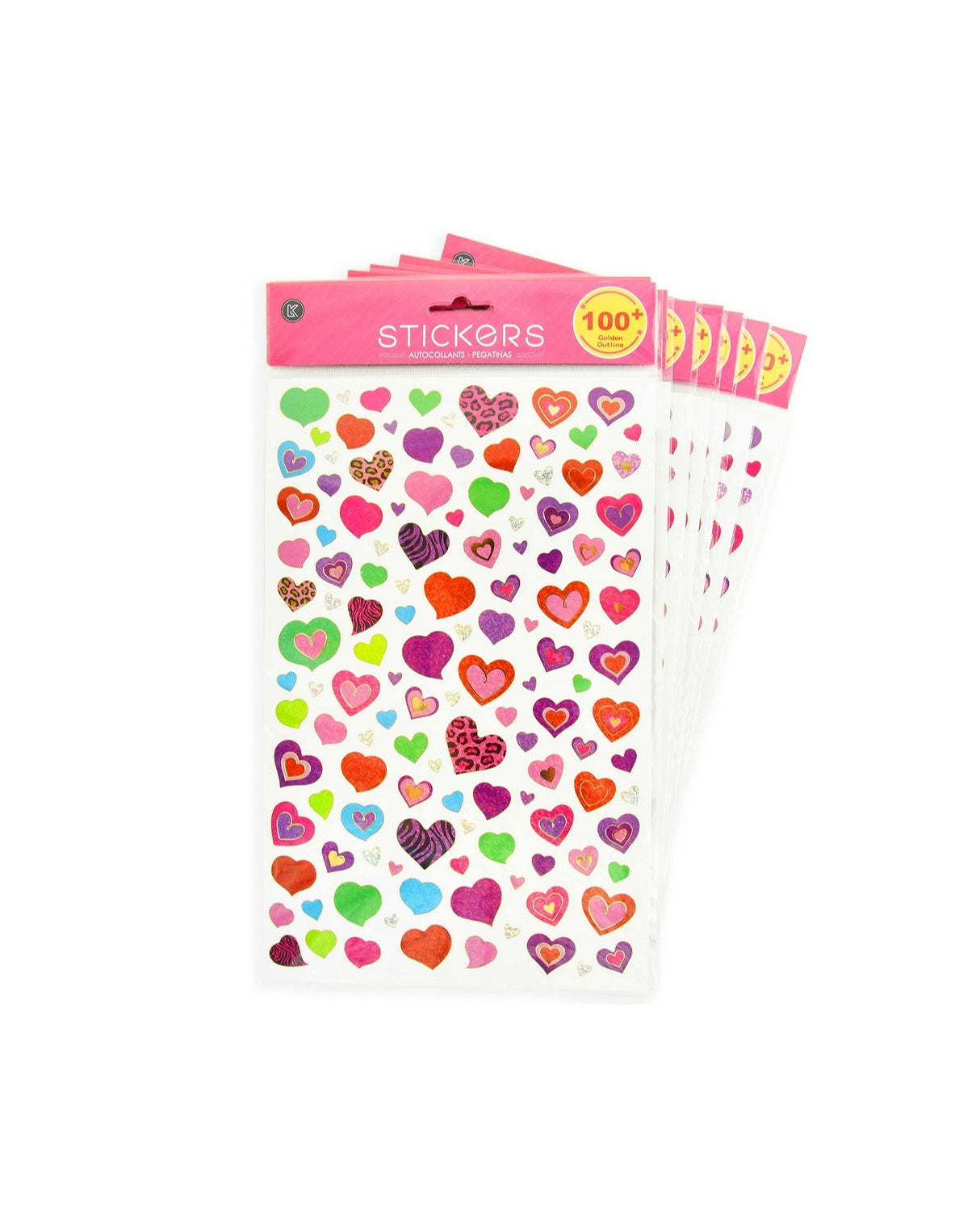 Stickers hearts 1 sheet