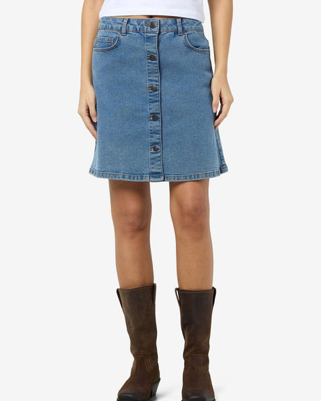 Blå - Light Blue Denim - Noisy May - Nederdel - 27032521