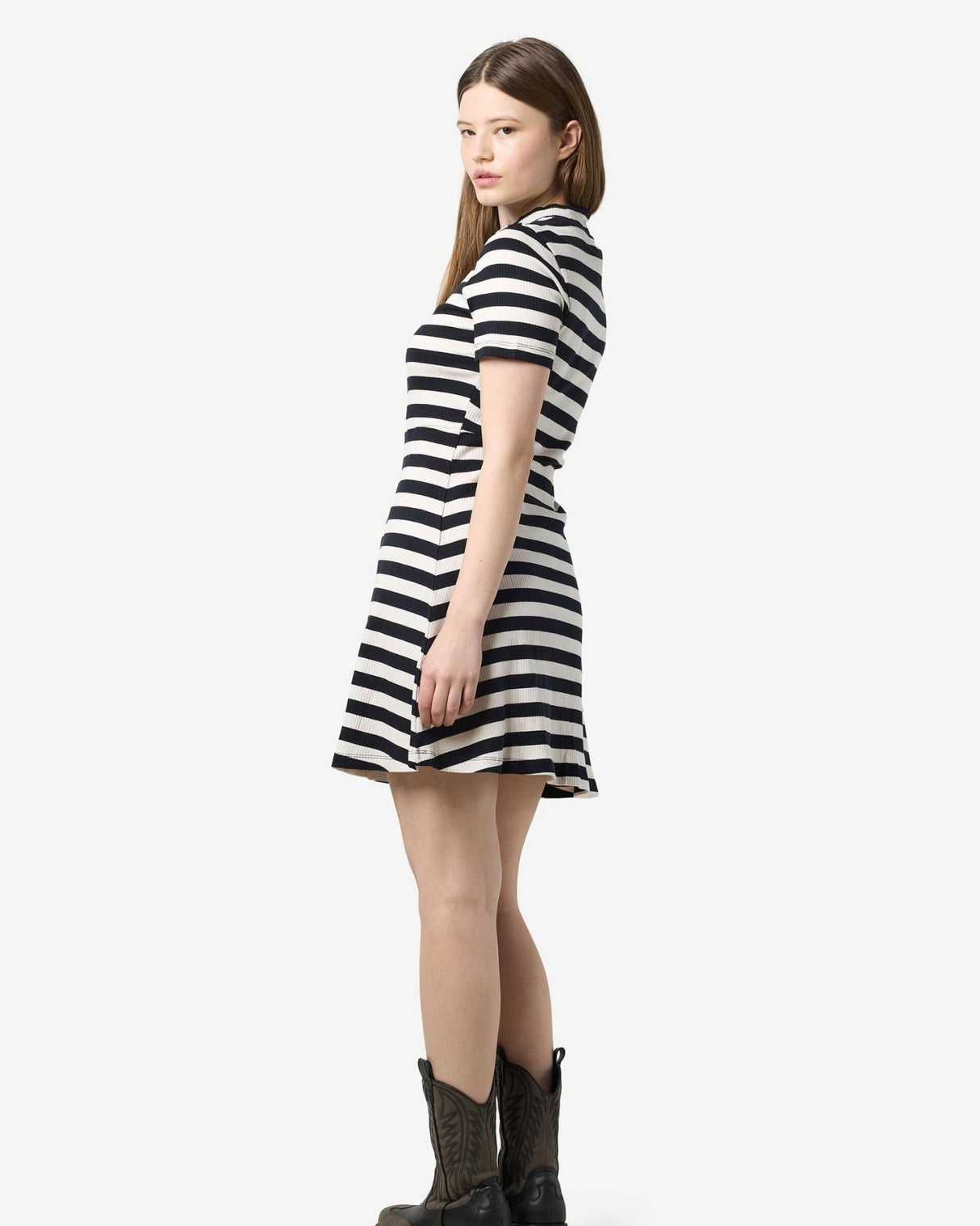 Sort/Hvid - Birch - Black - Noisy May - Kjole - Stribet - Rib - 27033179