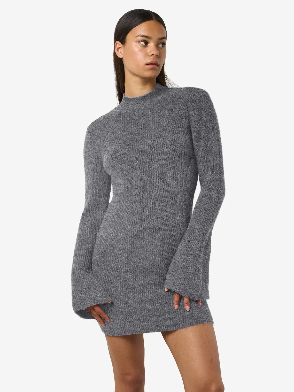 Medium Grey Melange Kjole fra Noisy May - 27034892