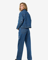 Blå - Medium Blue Denim - Noisy May - Jakke - 27035102