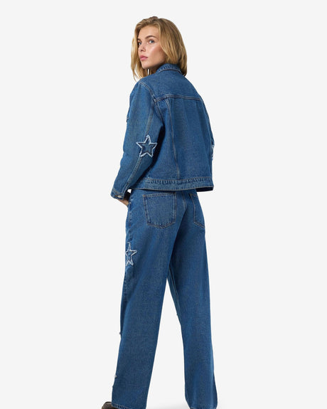 Blå - Medium Blue Denim - Noisy May - Jakke - 27035102