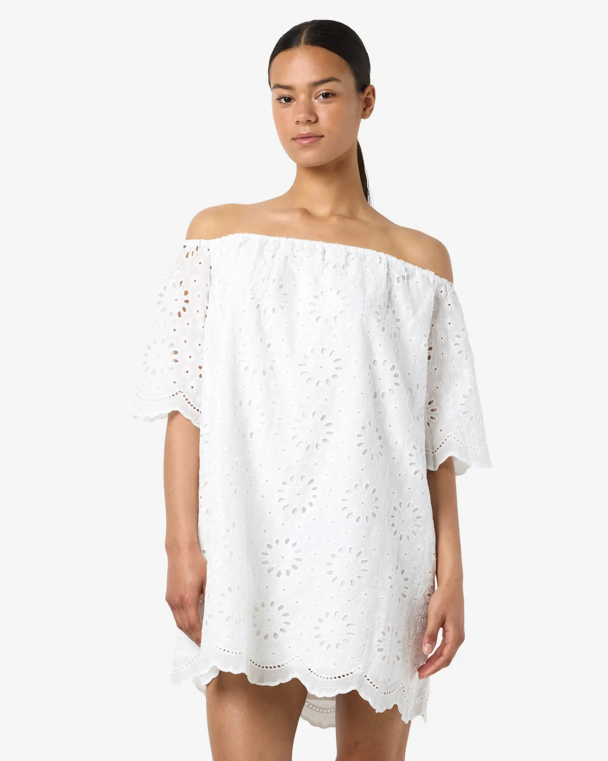 Hvid - Bright White - Noisy May - Kjole - 27037156