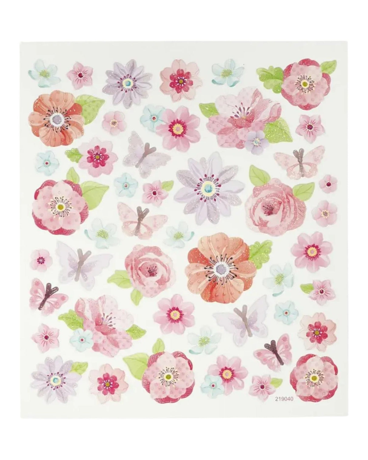 Stickers forårsblomster, 15x16,5 cm, 1 ark