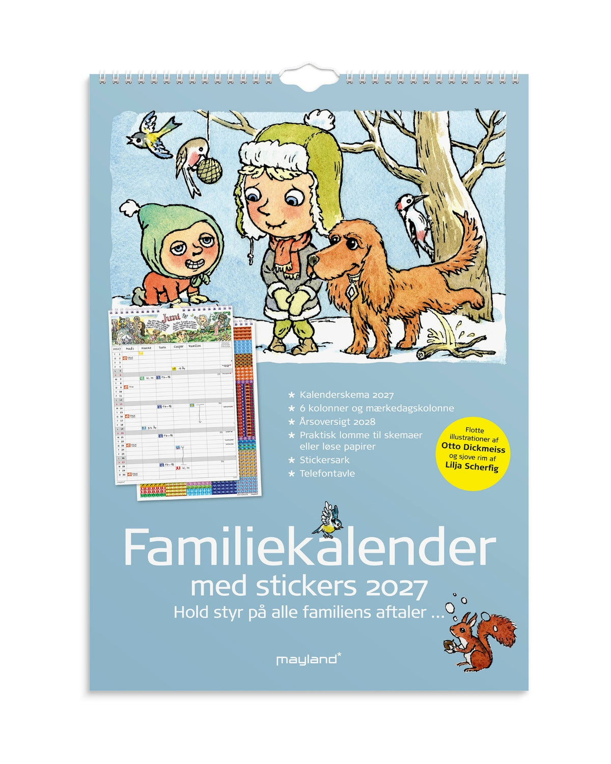 Familiekalender Otto Dickmeiss & Lilja Scherfig 6 Kol. A3 2027