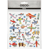 Stickers, fly og helikoptere, 15x16,5 cm, 1 ark