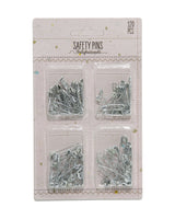 Safety pins 120 pieces in metal