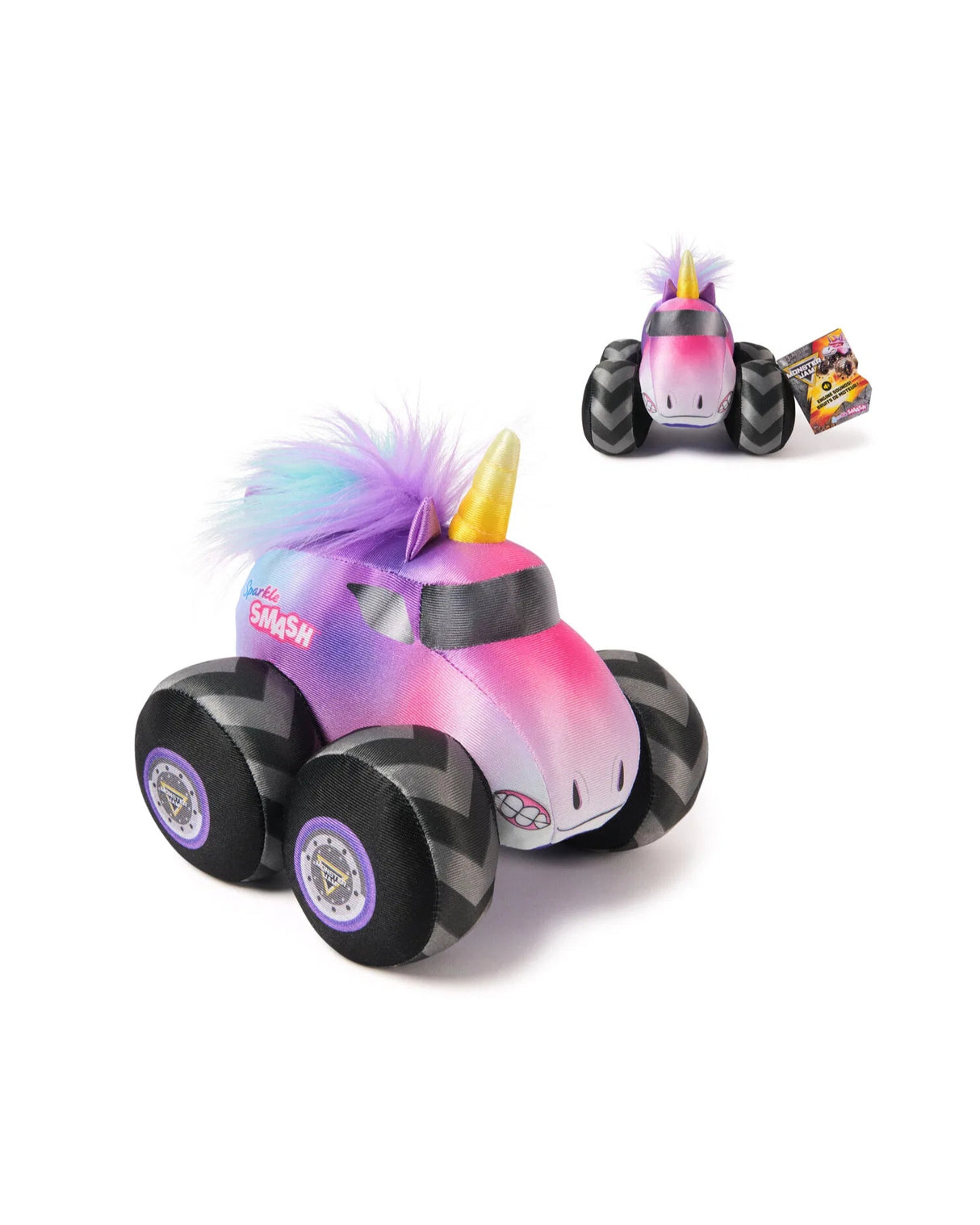 Monster Jam Plush Truck 17 cm w. Sound - Sparkle Smash