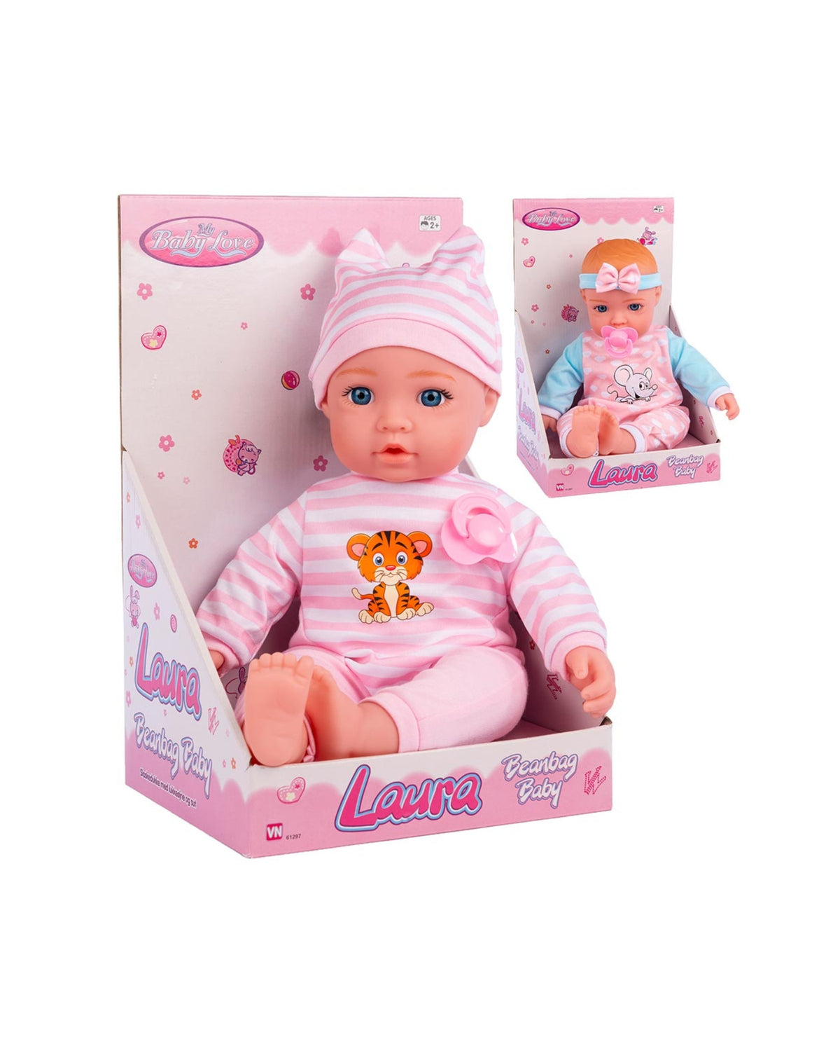 Laura Baby Softbody Dukke med Sut – 46 cm
