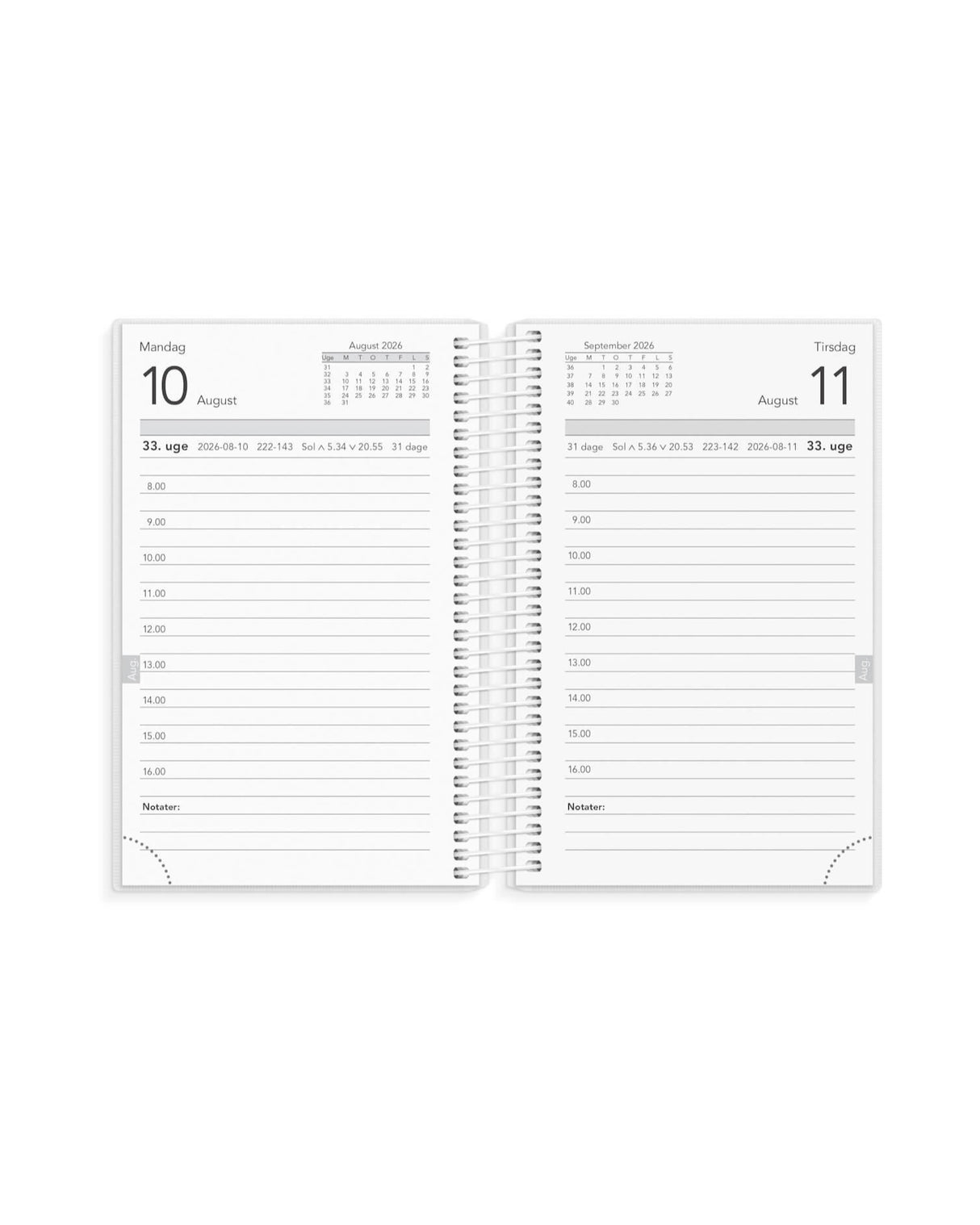 Basic mini dagkalender 2026 - Fra Mayland