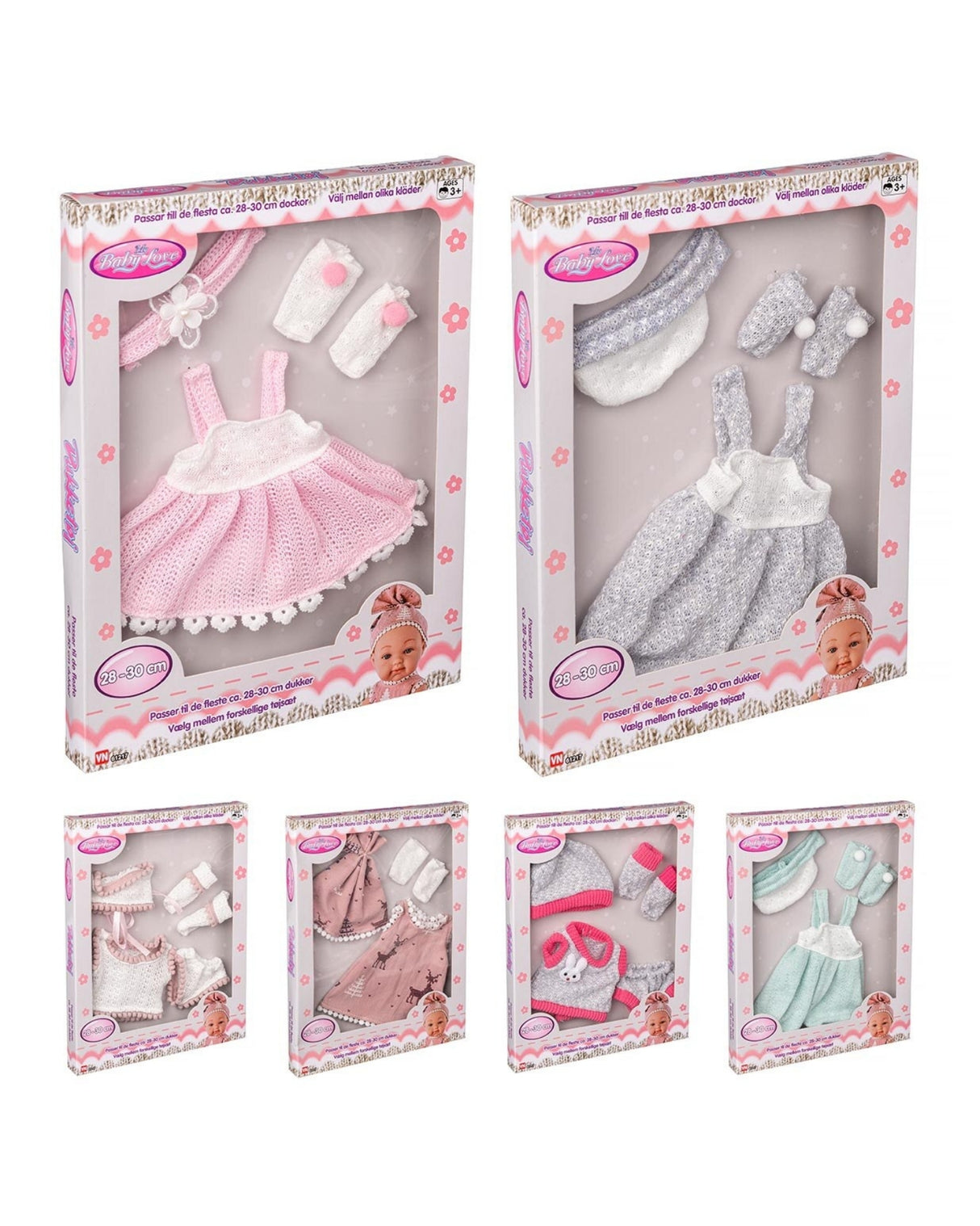 Dukketøj 28-30 cm 1 stk