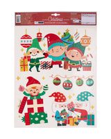 Vindues dekoration med juletema