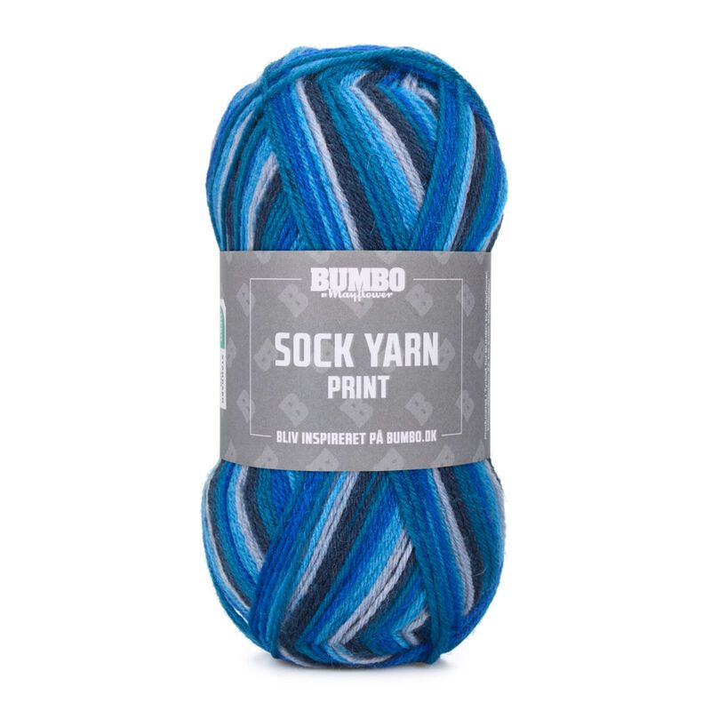 Bumbo Sock Yarn Print color 197 - Skovsø 50g.