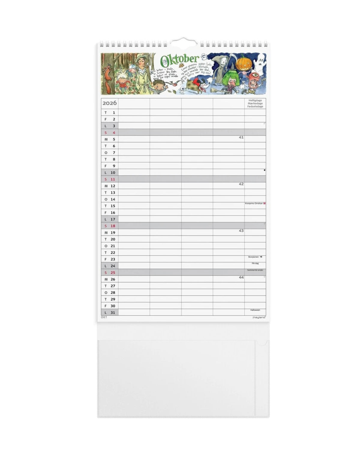 Familiekalender Otto Dickmeiss & Lilja Scherfig 4 kol. 2026 - Fra Mayland