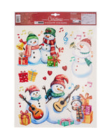 Vindues dekoration med juletema