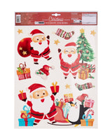 Vindues dekoration med juletema