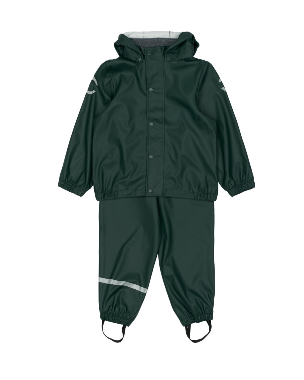 Mørkegrøn - Darkest Sprouse - mikk-line - regnsæt med smæk regnbukser - 33145