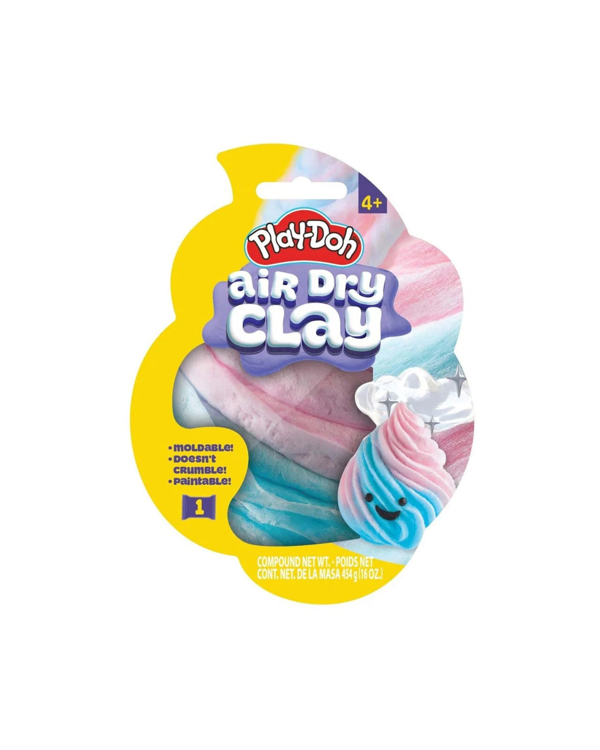 Play-Doh Air Dry Clay Shaped Bag Cotton Candy