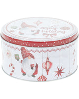 Kagedåser 3 stk runde med juledesign