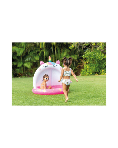 Babypool med solskærm – Enhjørning-design