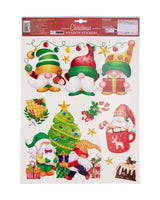 Vindues dekoration med juletema