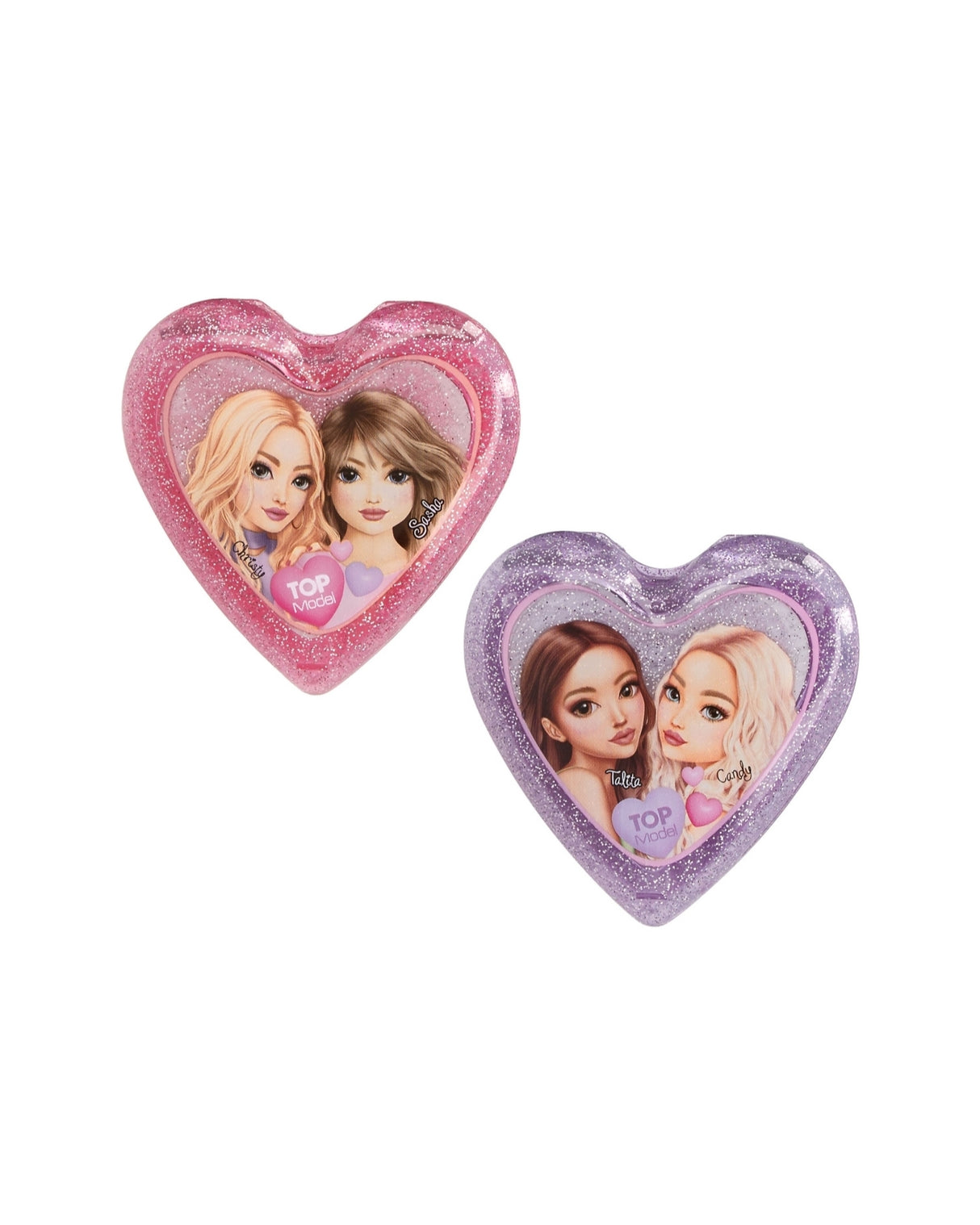 TOPModel Hairbrush with mirror BEAUTY and ME - heart-shaped