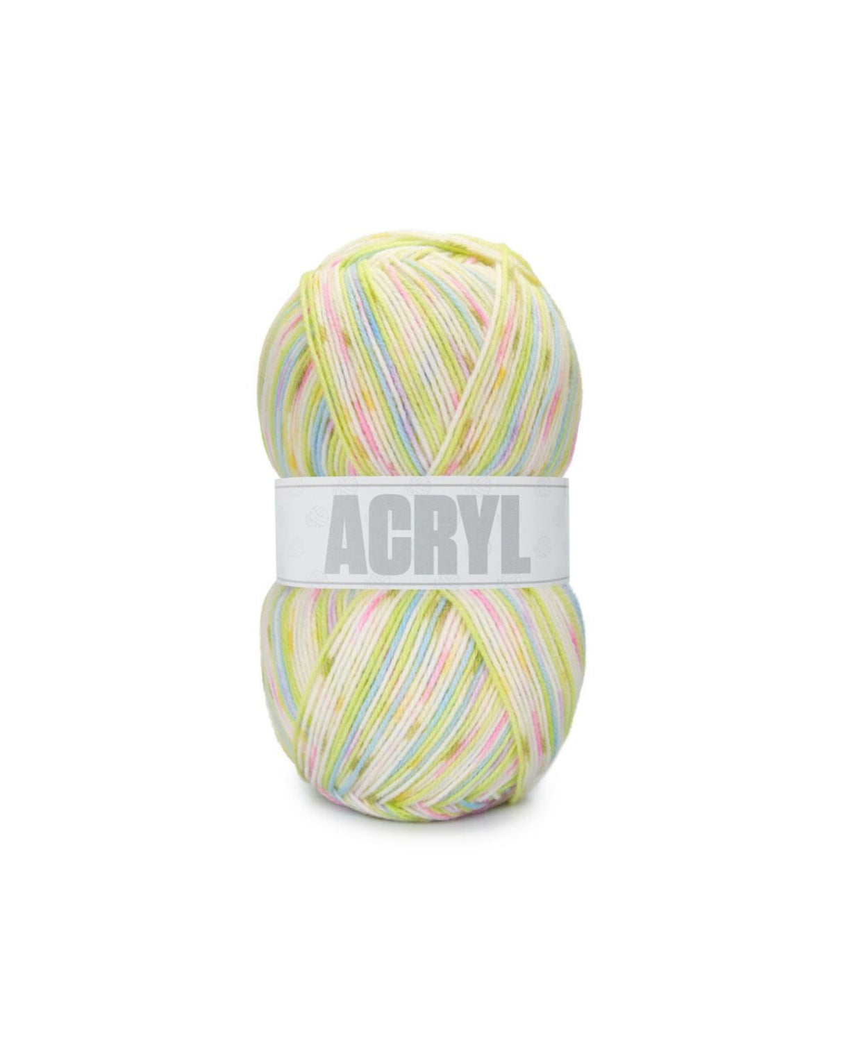 BUMBO akrylgarn print fv.115 - Hvid/Gul/Blå/Lilla 150g.