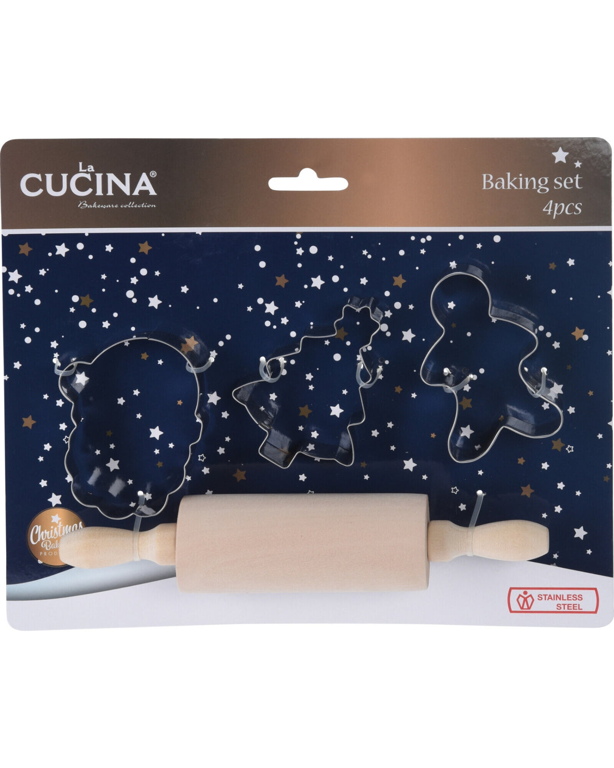 Bagesæt 4 dele med jule design